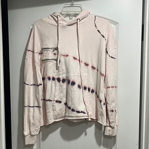 Central Park West Pink and Purple Tie Dye Sweatshirt
